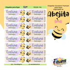 Abejita 🐝 - Etiquetas Escolares Premium Personalizadas