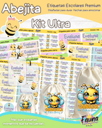 Abejita 🐝 - Etiquetas Escolares Premium Personalizadas