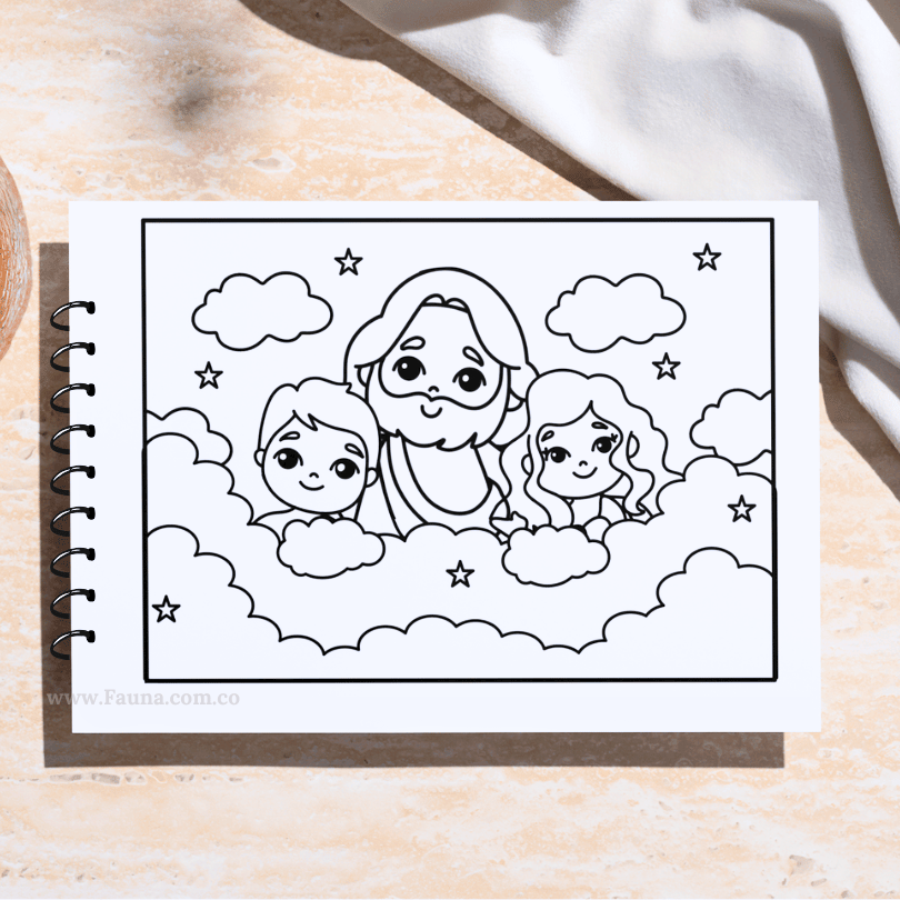🎨 Libro de Colorear Infantil – Historias de Jesús (50 hojas)