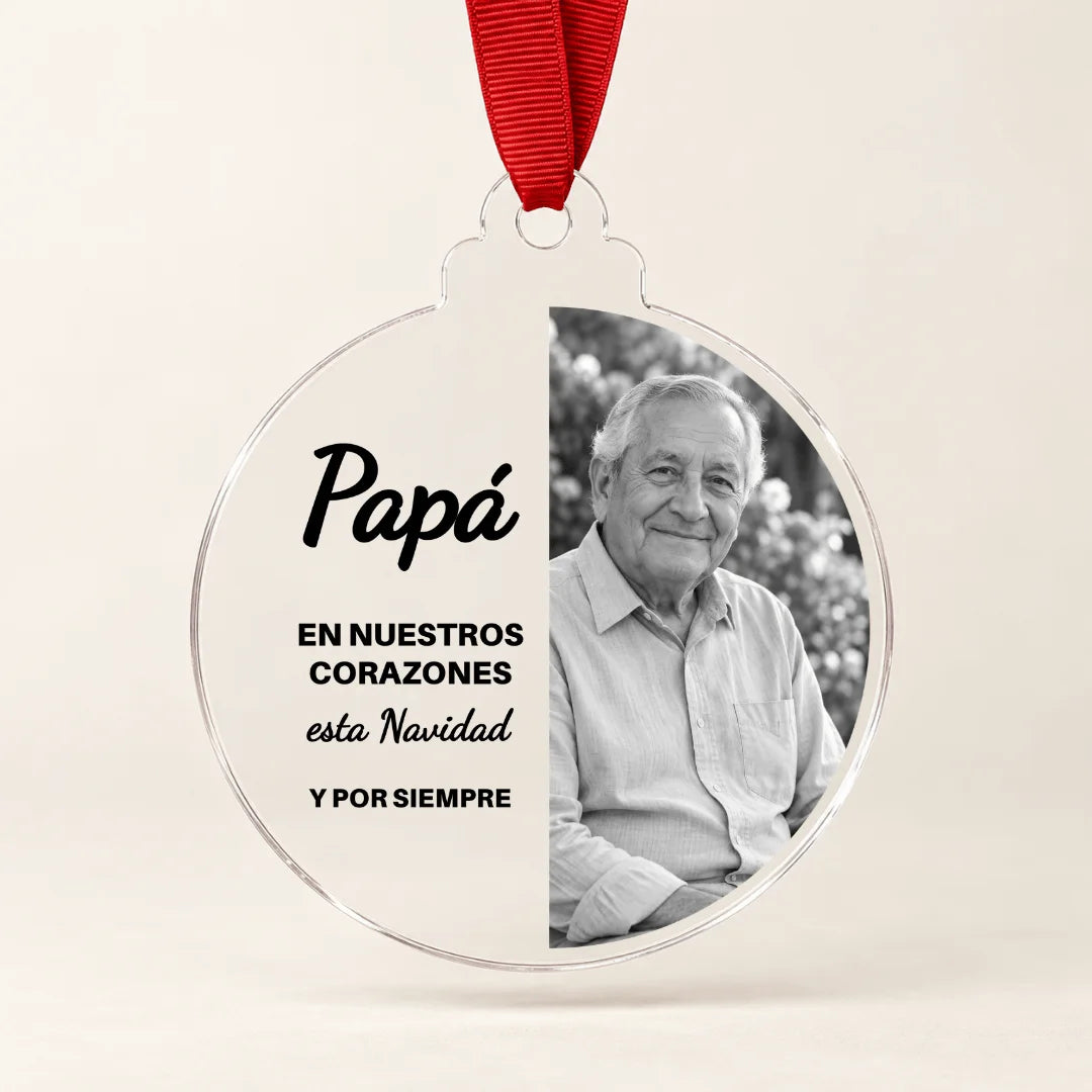 Siempre en Nuestros Corazones – Adorno Navideño Personalizado