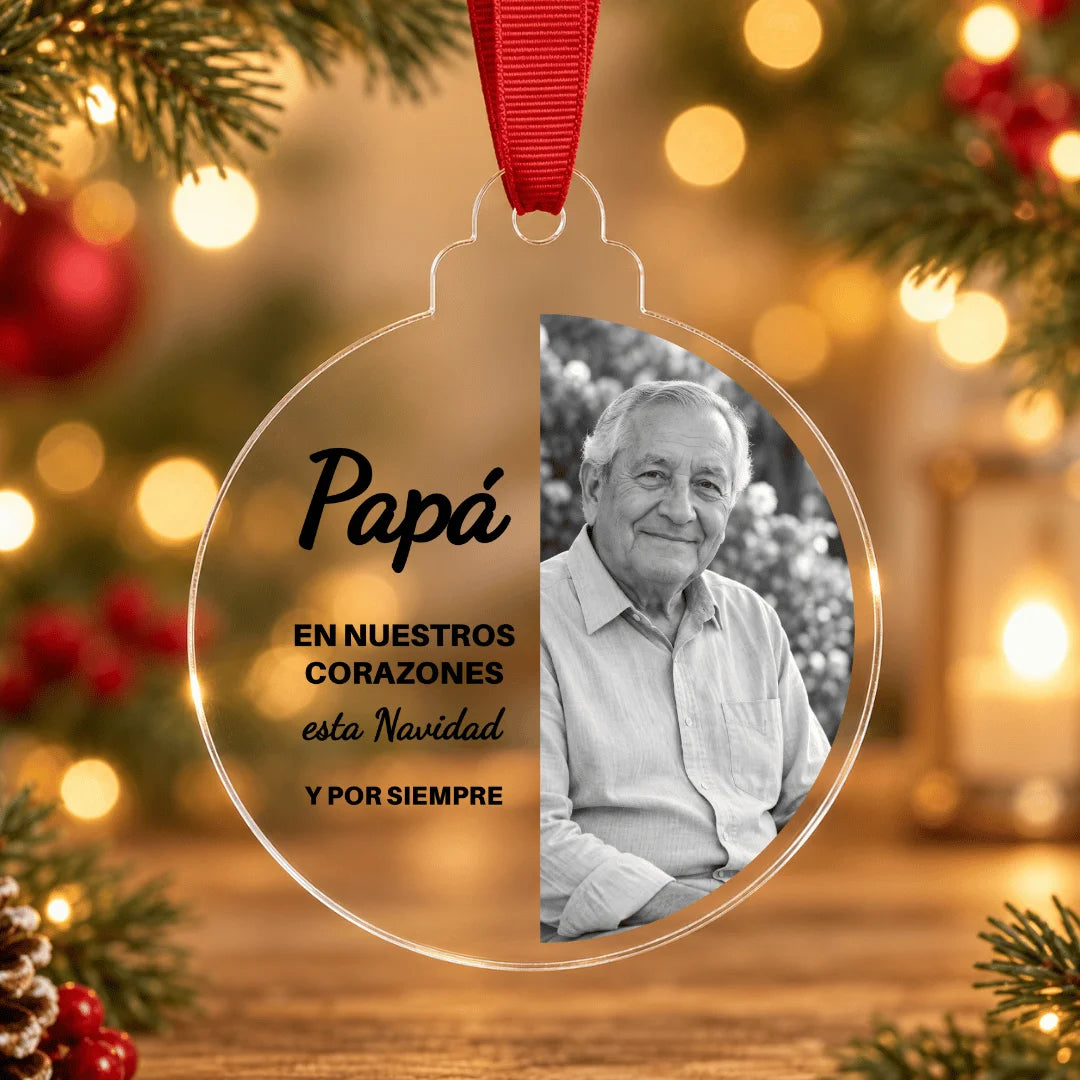 Siempre en Nuestros Corazones – Adorno Navideño Personalizado