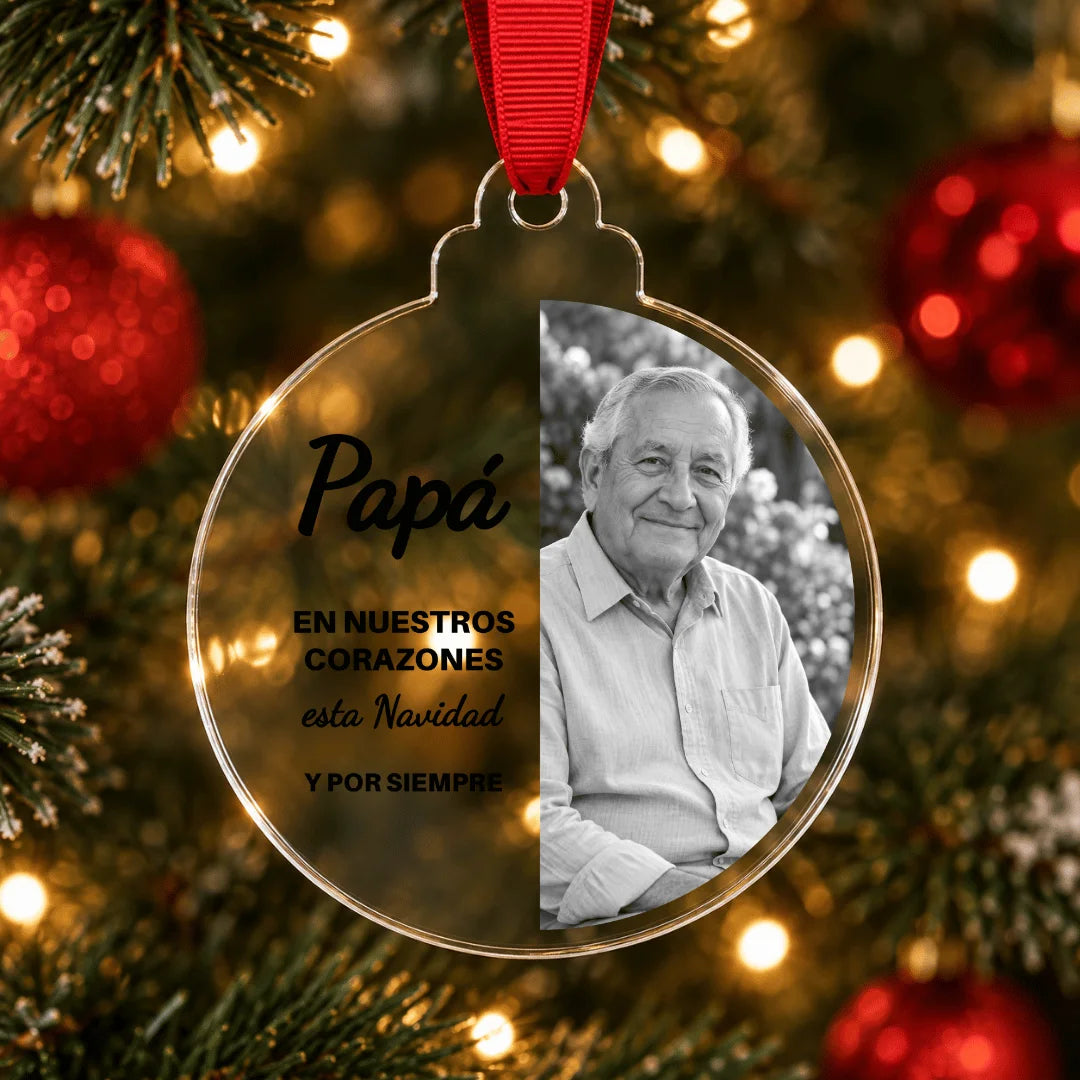 Siempre en Nuestros Corazones – Adorno Navideño Personalizado