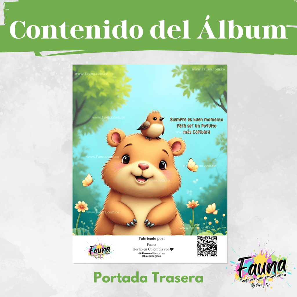 🦫 Álbum de Láminas Capibara – Diversión con el Roedor Más Tierno del Mundo