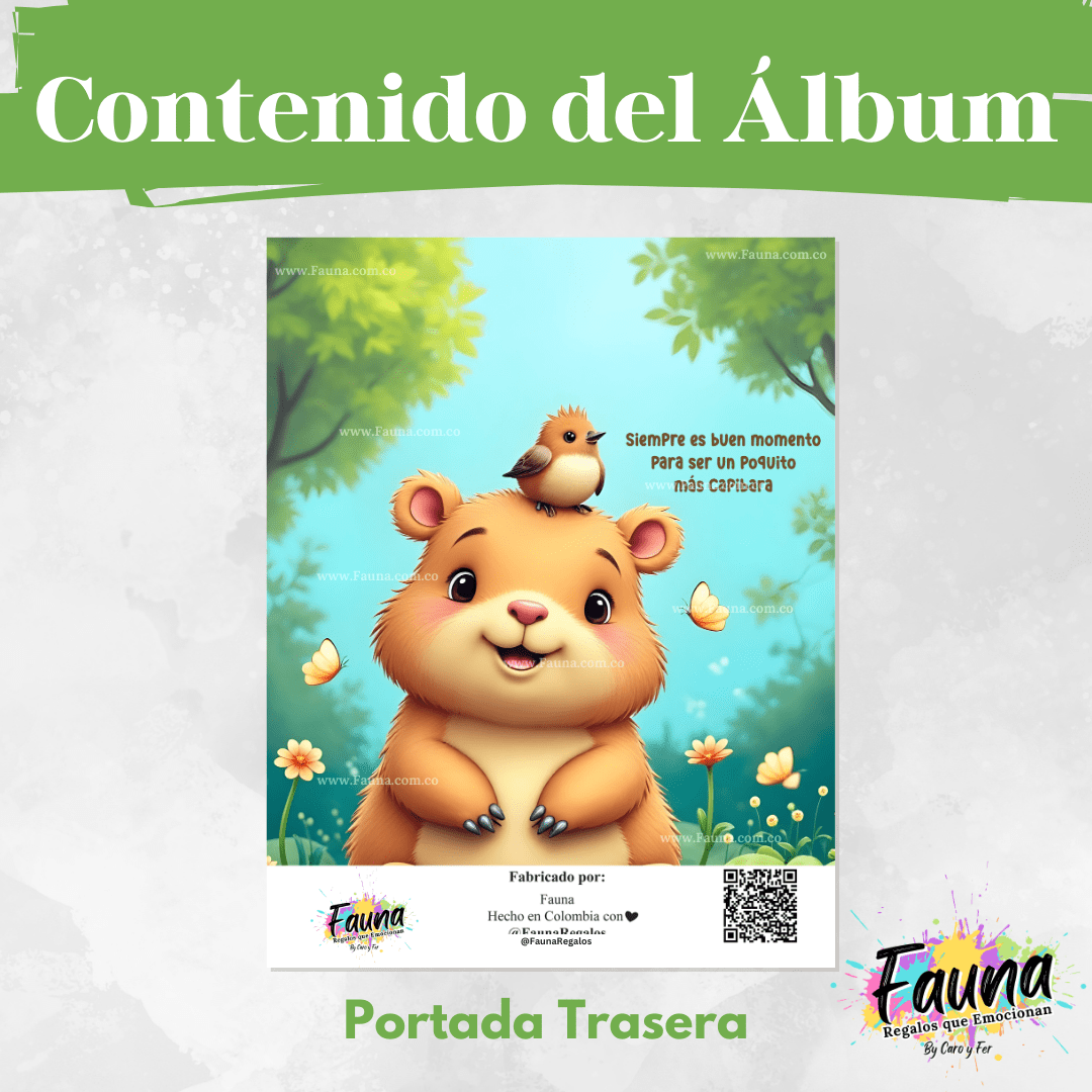 🦫 Álbum de Láminas Capibara – Diversión con el Roedor Más Tierno del Mundo