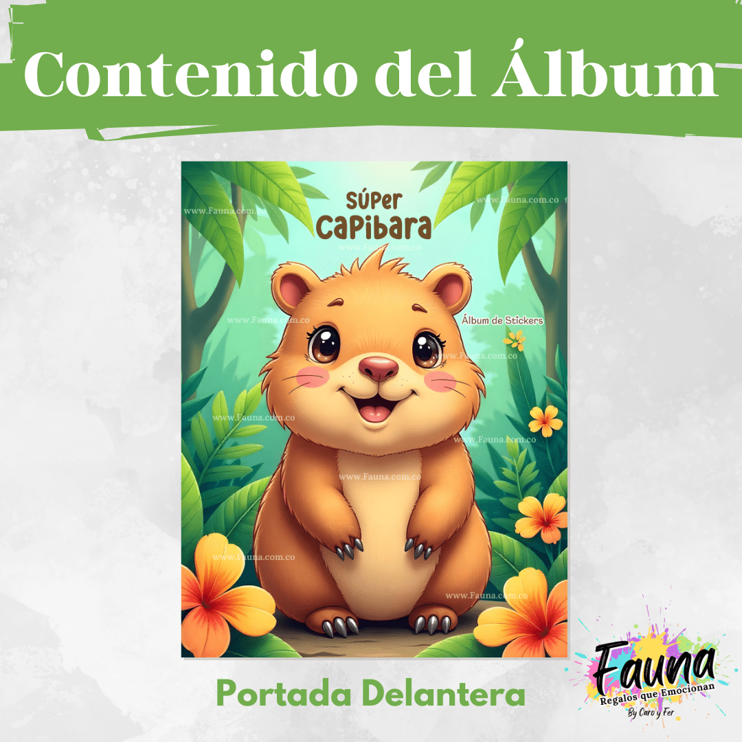 🦫 Álbum de Láminas Capibara – Diversión con el Roedor Más Tierno del Mundo