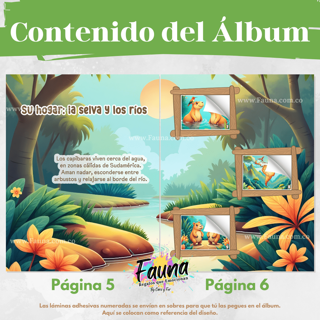 🦫 Álbum de Láminas Capibara – Diversión con el Roedor Más Tierno del Mundo
