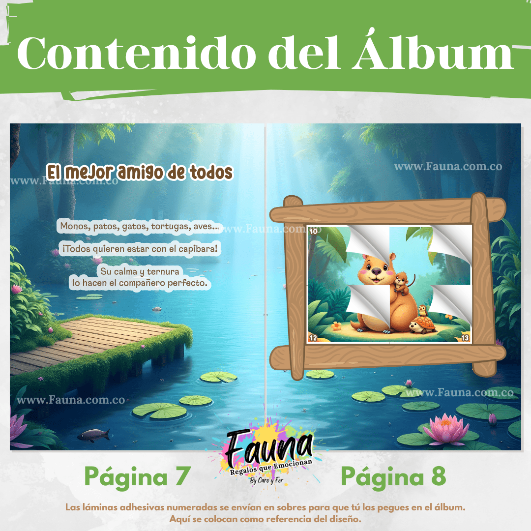 🦫 Álbum de Láminas Capibara – Diversión con el Roedor Más Tierno del Mundo