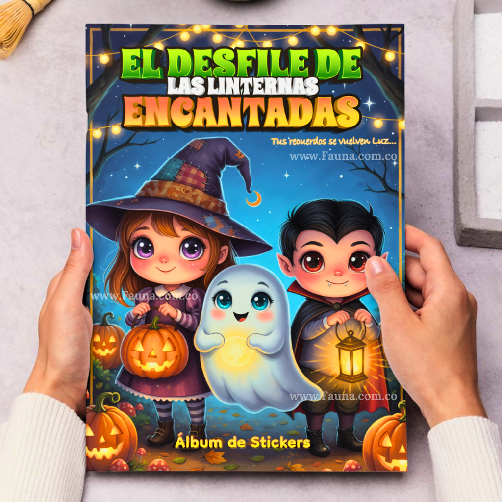 El Desfile de las Linternas Encantadas  – Álbum con Láminas tipo Panini 🎃