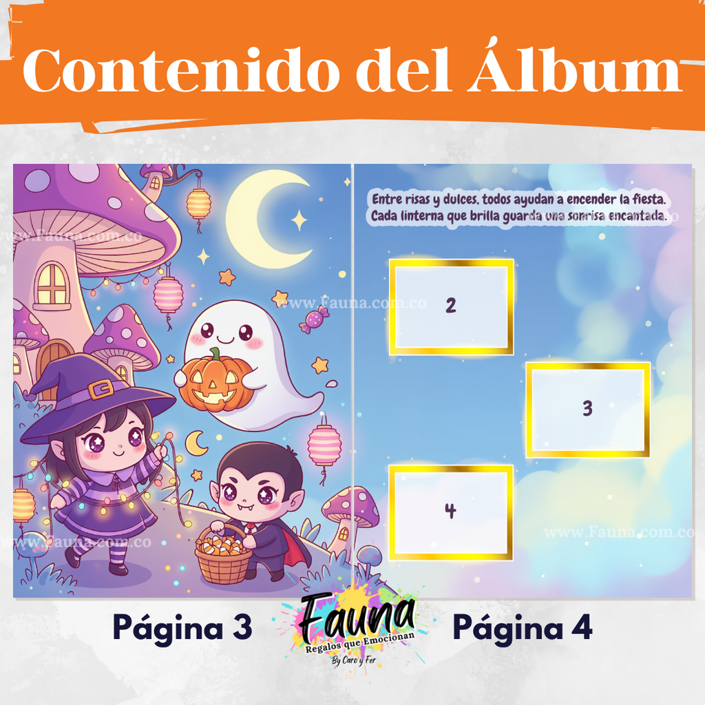 El Desfile de las Linternas Encantadas  – Álbum con Láminas tipo Panini 🎃
