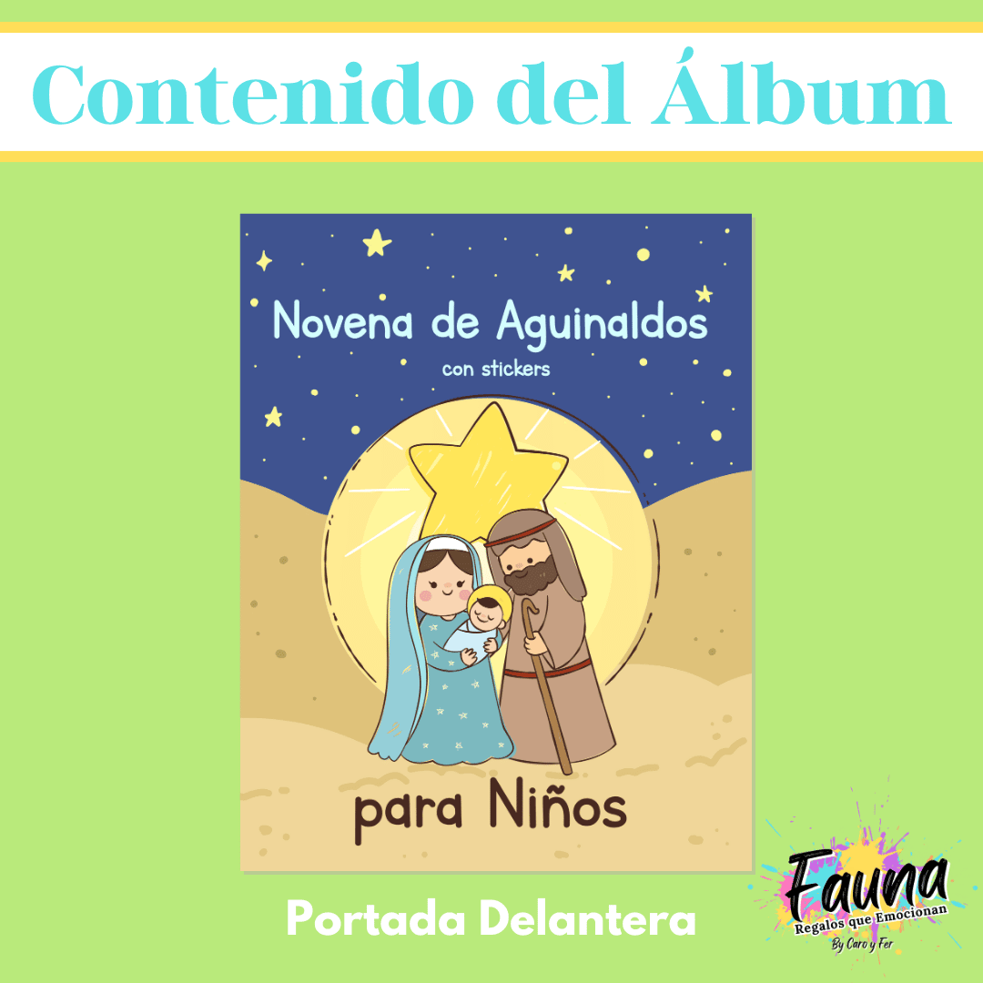 Álbum de Láminas de la Novena de Aguinaldos – Diseñado para Niños - Fauna Regalos que emocionan