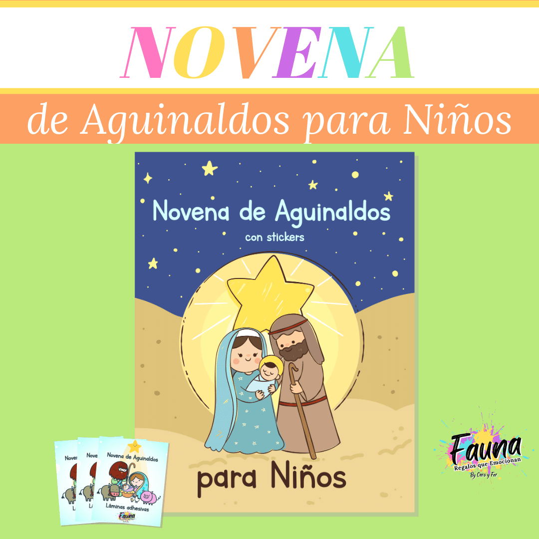 Álbum de Láminas de la Novena de Aguinaldos – Diseñado para Niños - Fauna Regalos que emocionan
