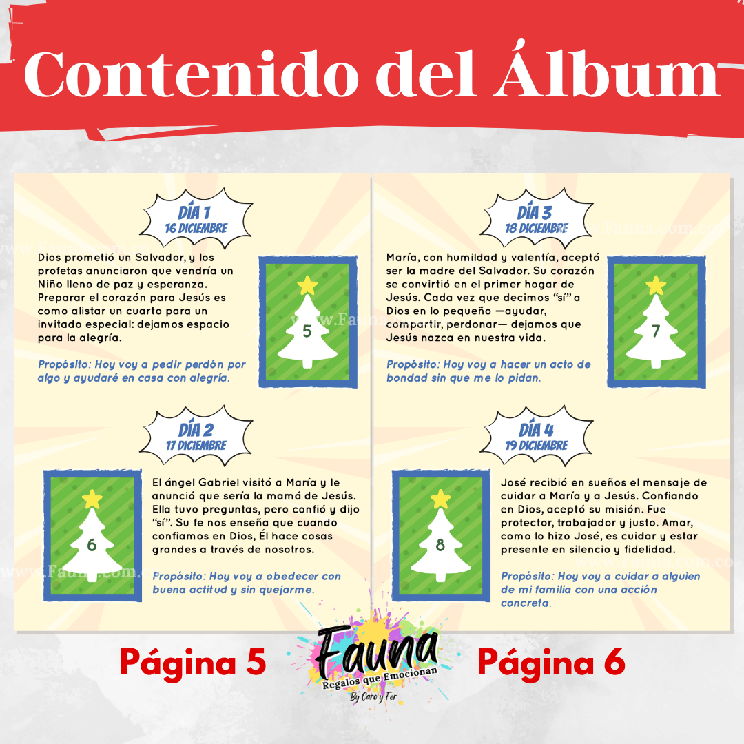 Álbum Infantil de la Novena de Aguinaldos 2025 – Láminas tipo Panini para vivir la Navidad en familia 🎄✨