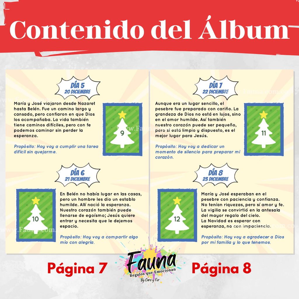 Álbum Infantil de la Novena de Aguinaldos 2025 – Láminas tipo Panini para vivir la Navidad en familia 🎄✨