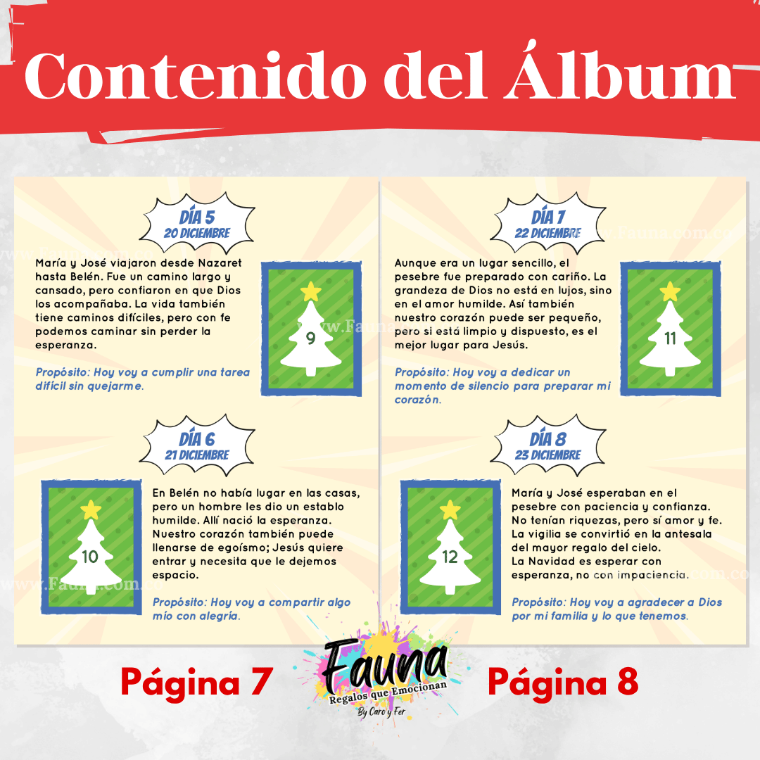 Álbum Infantil de la Novena de Aguinaldos 2025 – Láminas tipo Panini para vivir la Navidad en familia 🎄✨