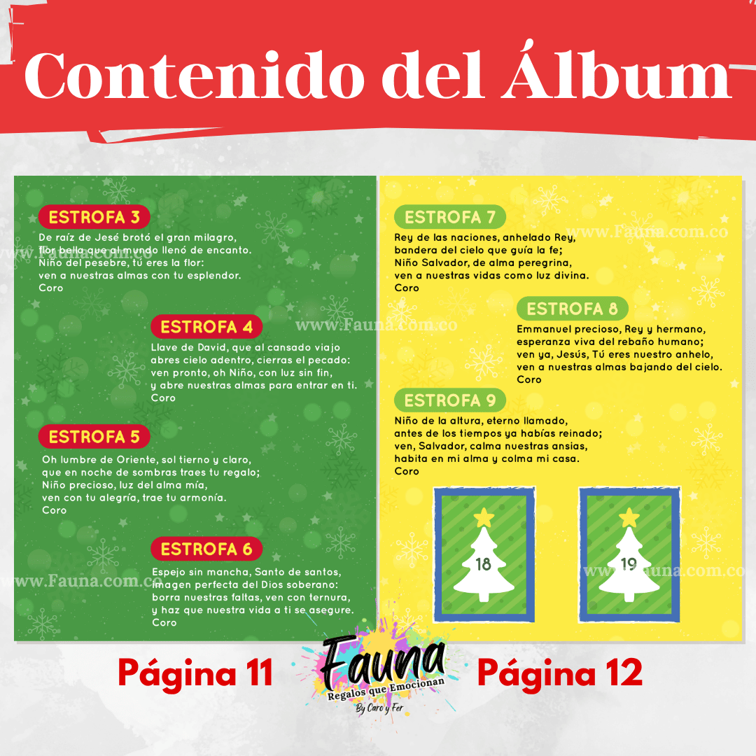 Álbum Infantil de la Novena de Aguinaldos 2025 – Láminas tipo Panini para vivir la Navidad en familia 🎄✨