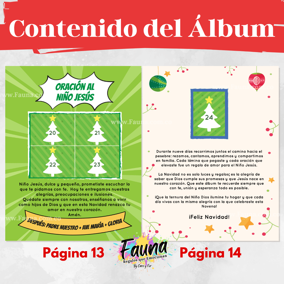Álbum Infantil de la Novena de Aguinaldos 2025 – Láminas tipo Panini para vivir la Navidad en familia 🎄✨