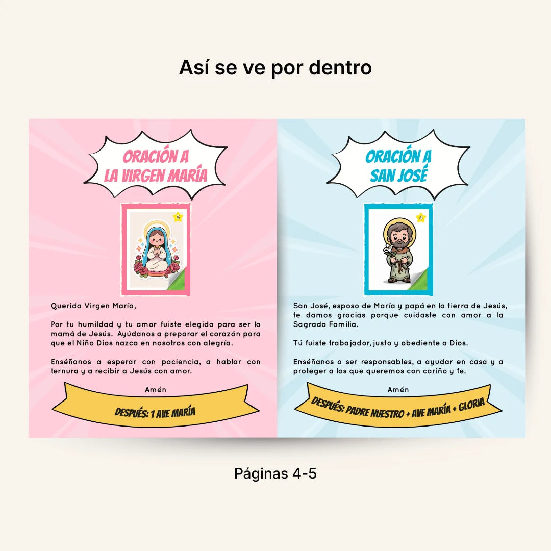 Novena de Navidad Adaptada para Niños – Álbum con Láminas tipo Panini
