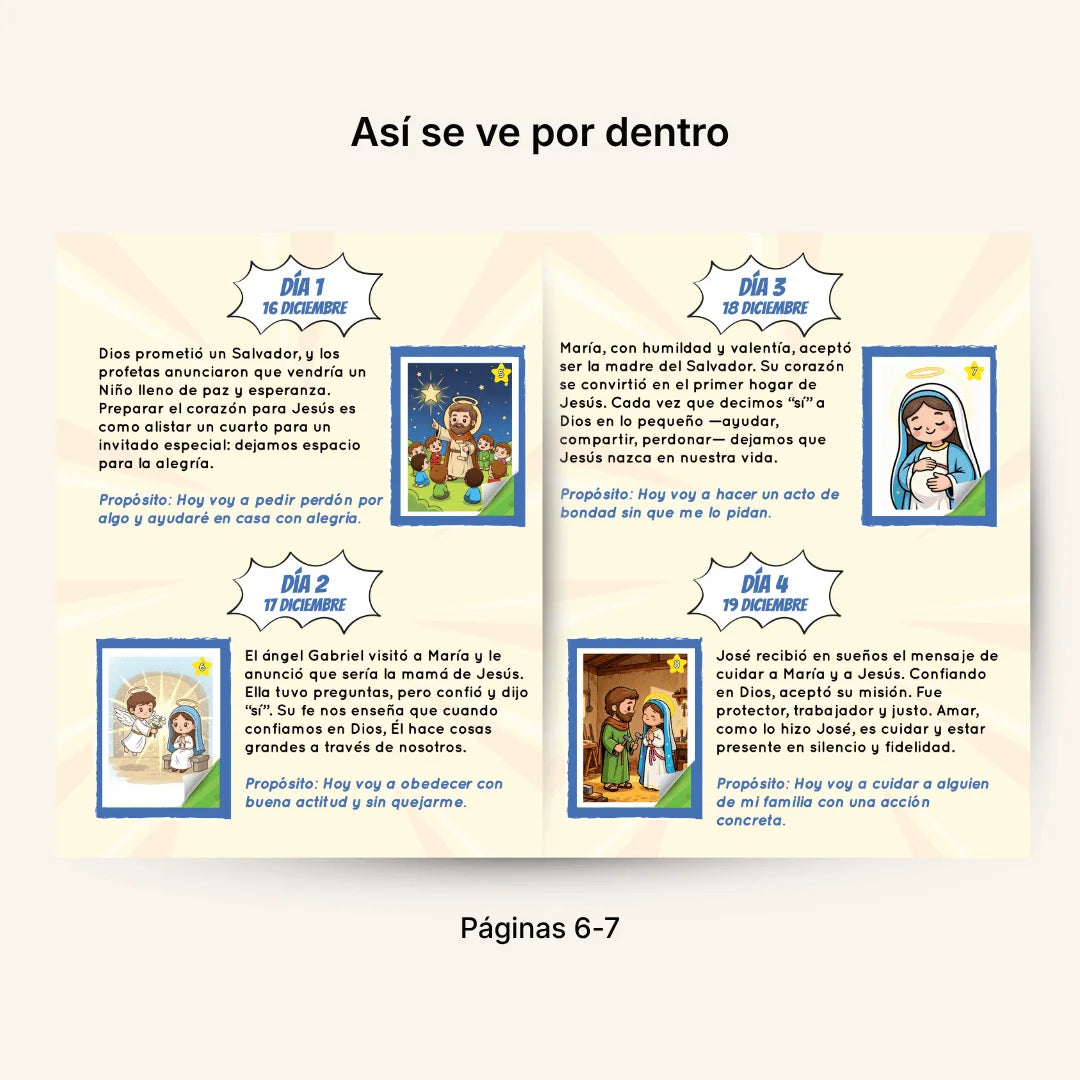 Novena de Navidad Adaptada para Niños – Álbum con Láminas tipo Panini