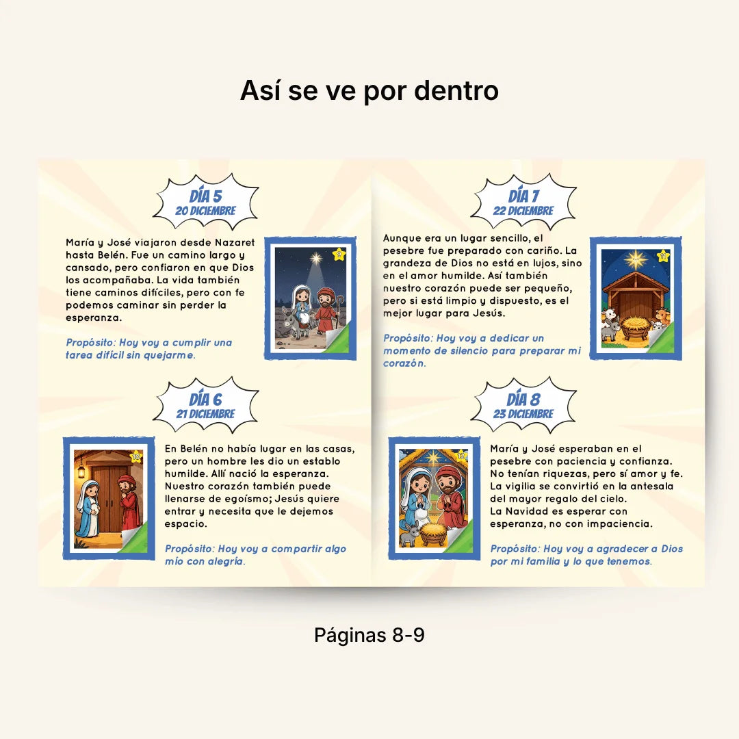 Novena de Navidad Adaptada para Niños – Álbum con Láminas tipo Panini