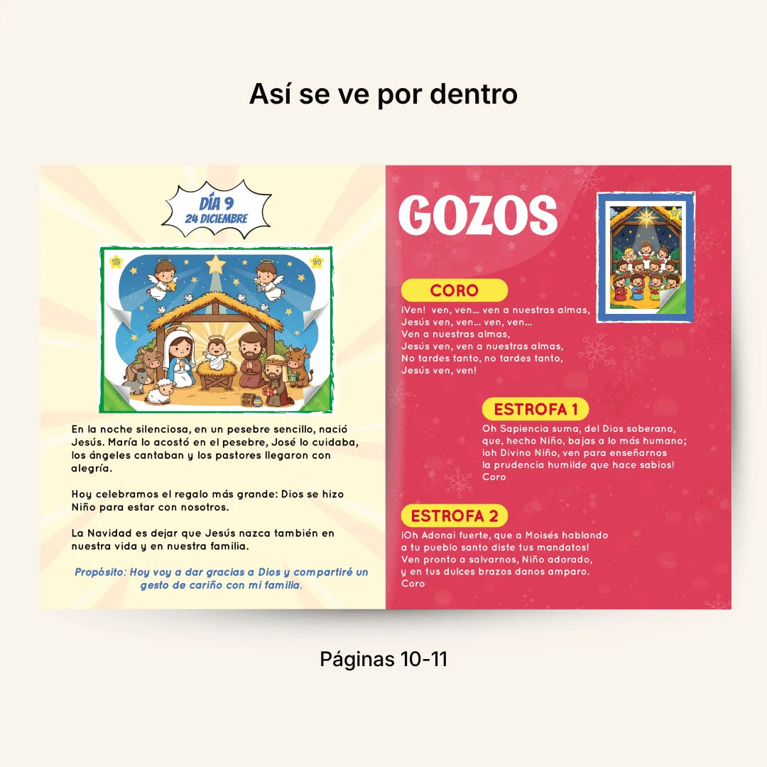 Novena de Navidad Adaptada para Niños – Álbum con Láminas tipo Panini