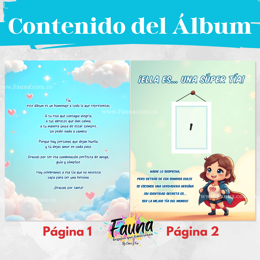Álbum de Láminas Personalizado – Súper Tía