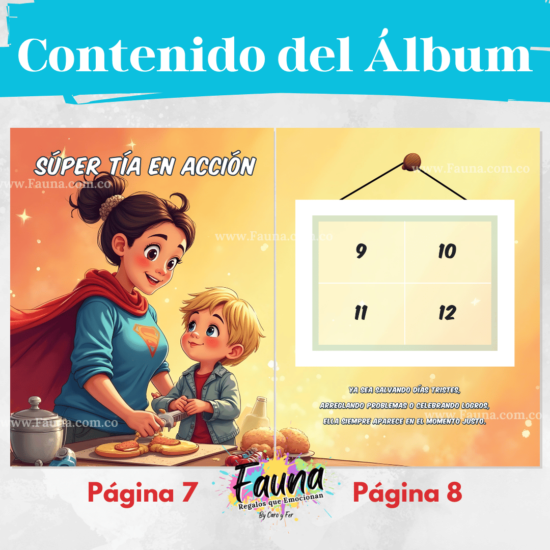 Álbum de Láminas Personalizado – Súper Tía