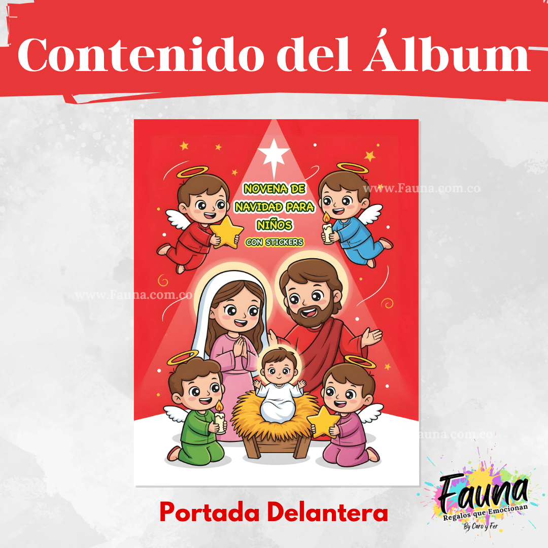 Álbum Infantil de la Novena de Aguinaldos 2025 – Láminas tipo Panini para vivir la Navidad en familia 🎄✨