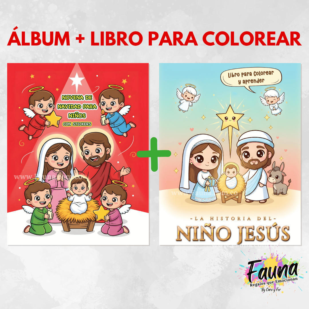 Álbum Infantil de la Novena de Aguinaldos 2025 – Láminas tipo Panini para vivir la Navidad en familia 🎄✨