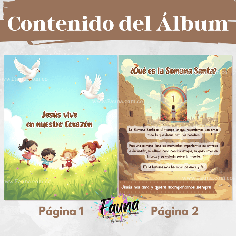 ✨ Álbum de Láminas de la Semana Santa – Diseñado para Niños - con láminas incluidas