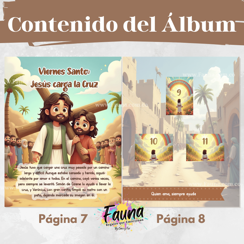 ✨ Álbum de Láminas de la Semana Santa – Diseñado para Niños - con láminas incluidas