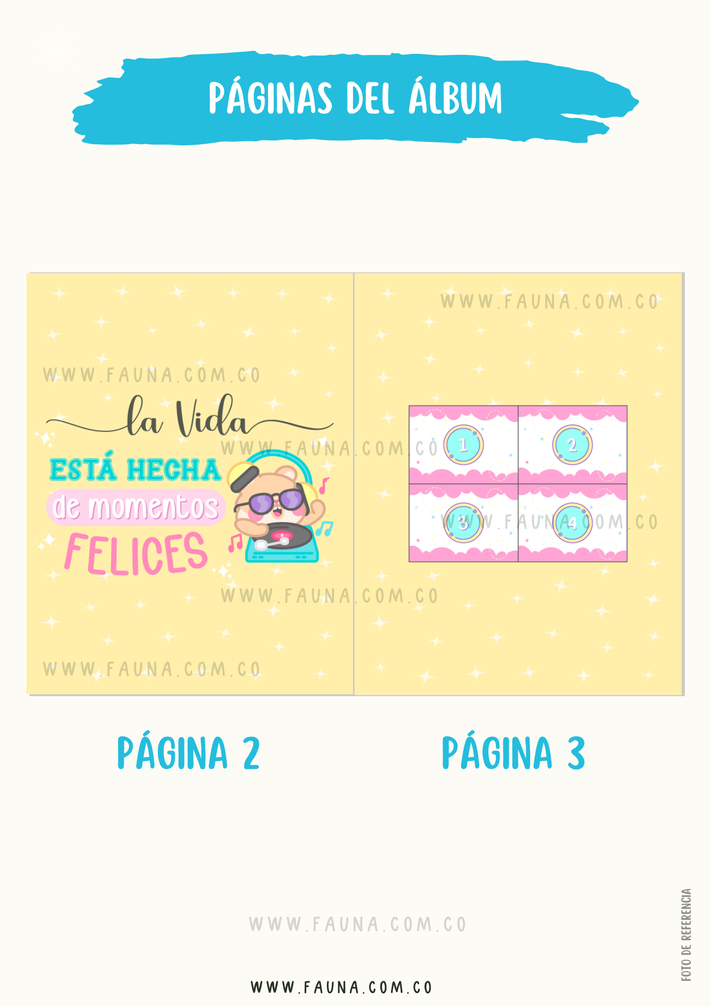 Álbum de Láminas para toda Ocasión Personalizado con 18 Fotos - Fauna Regalos que emocionan