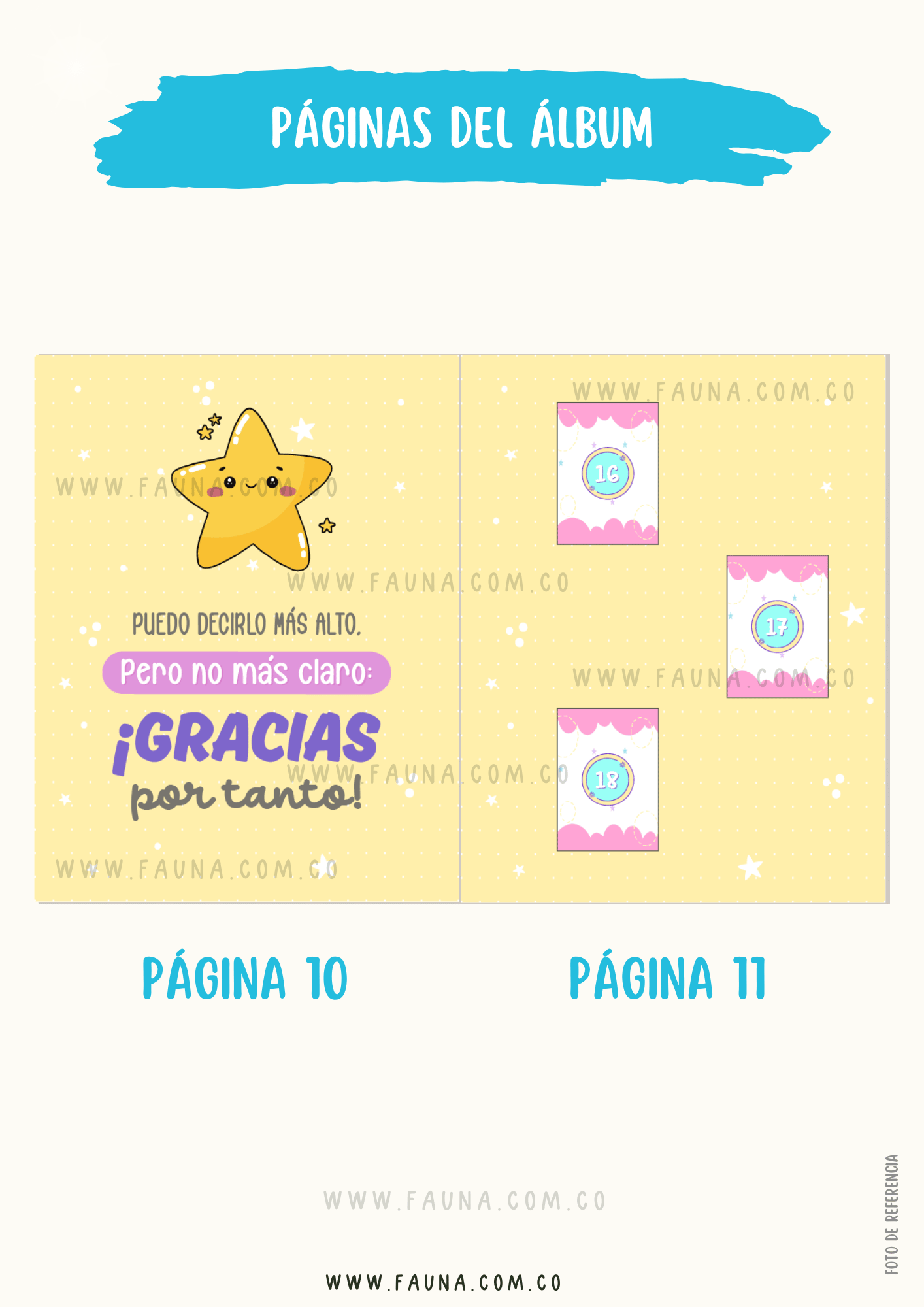 Álbum de Láminas para toda Ocasión Personalizado con 18 Fotos - Fauna Regalos que emocionan