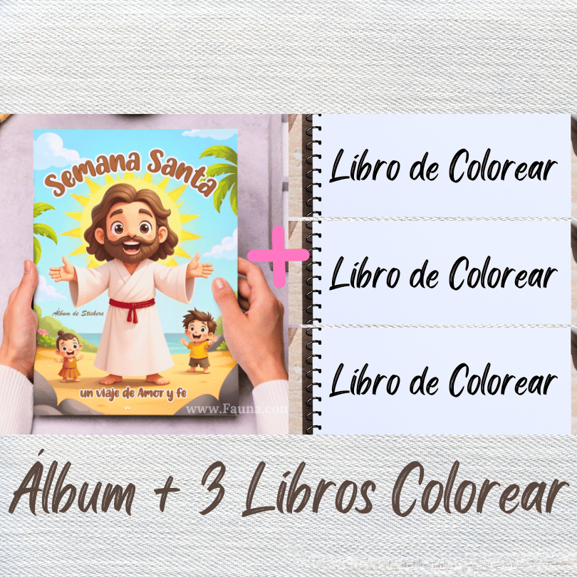 ✨ Álbum de Láminas de la Semana Santa – Diseñado para Niños - con láminas incluidas