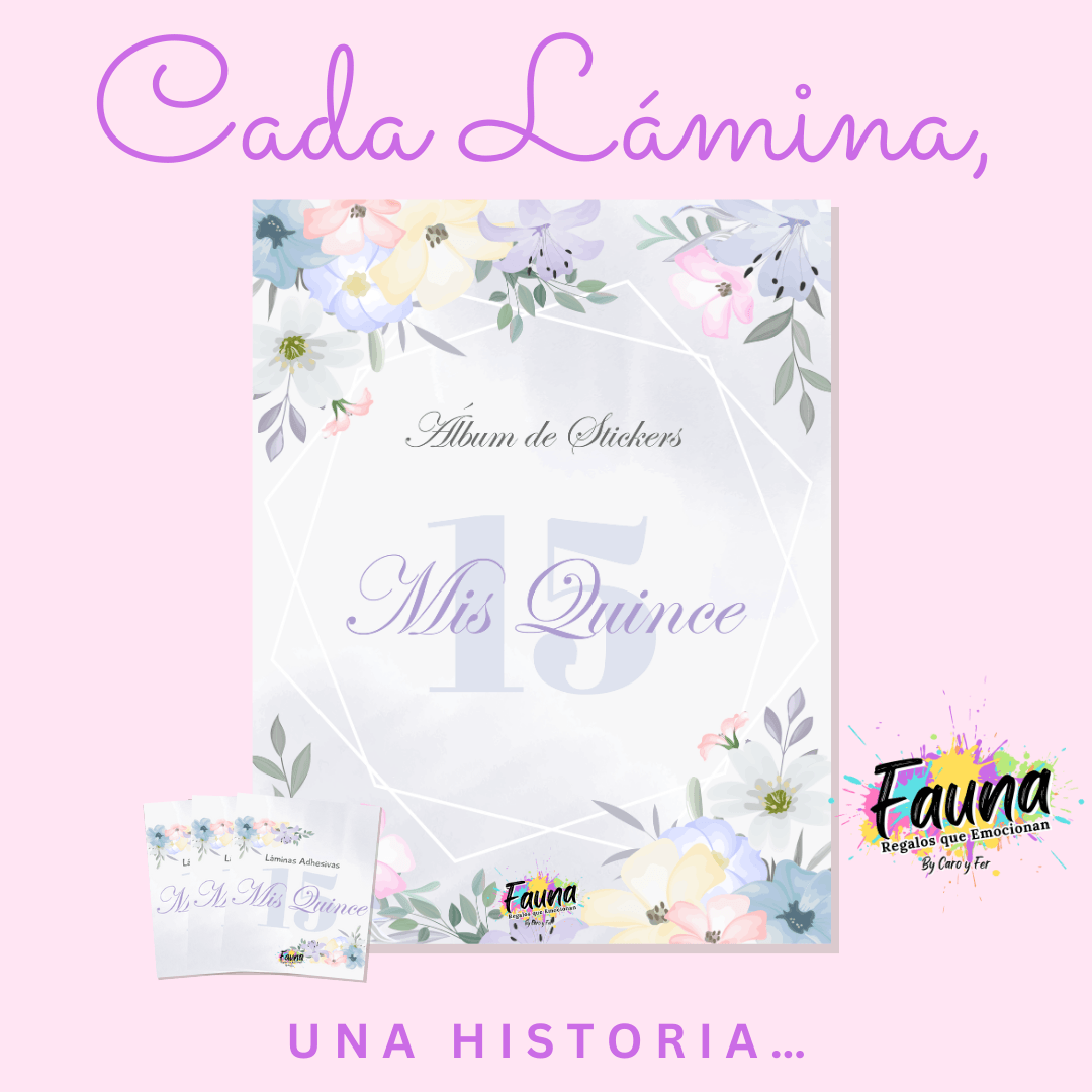 Álbum de Láminas 15 Años Personalizado con 18 Fotos - Fauna Regalos que emocionan
