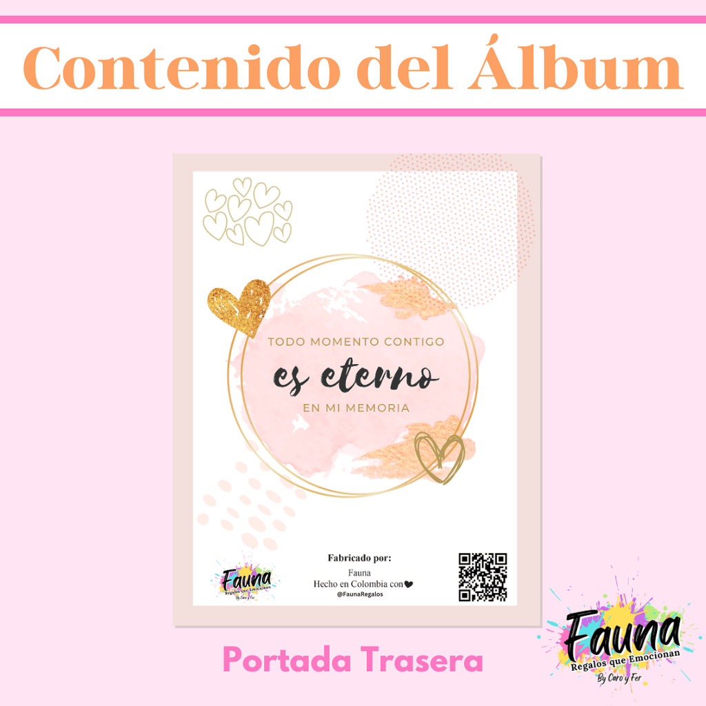 Álbum de Láminas para Aniversario Personalizado con 18 Fotos - Fauna Regalos que emocionan