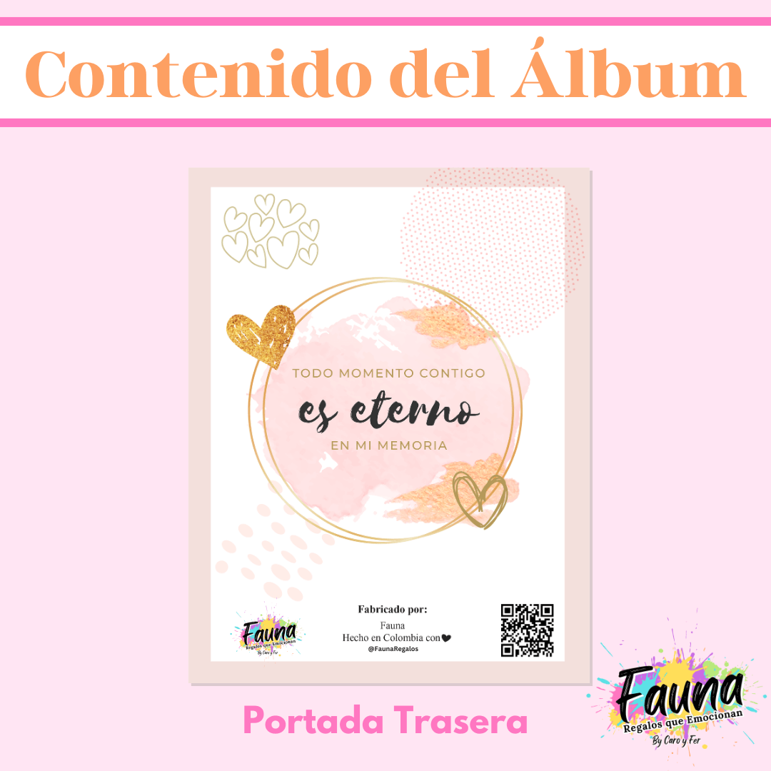 Álbum de Láminas para Aniversario Personalizado con 18 Fotos - Fauna Regalos que emocionan