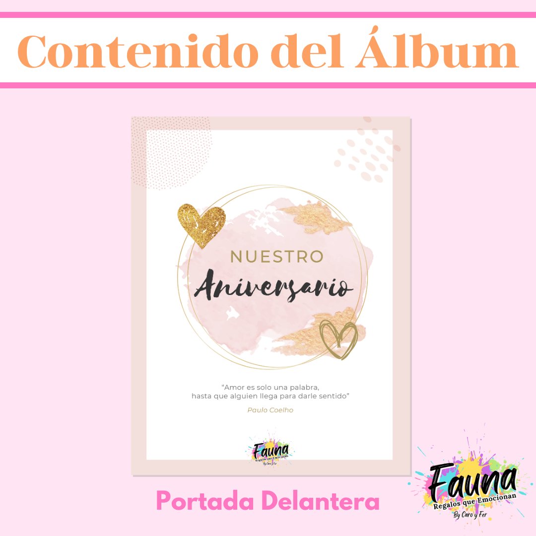 Álbum de Láminas para Aniversario Personalizado con 18 Fotos - Fauna Regalos que emocionan