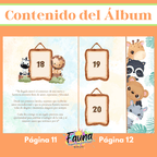 Álbum de Láminas Mi Primer Año para Bebé Personalizado con 18 Fotos - Fauna Regalos que emocionan
