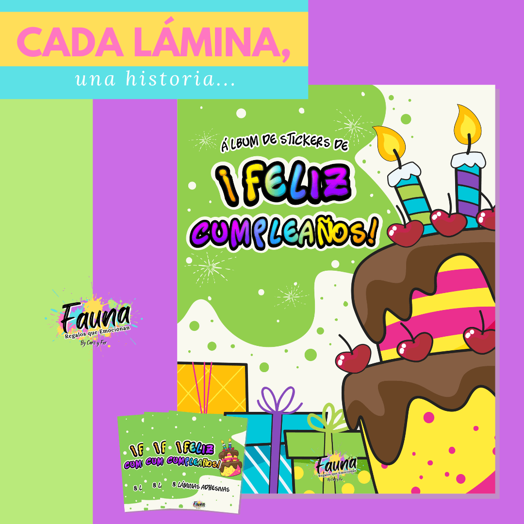 Álbum de Láminas Feliz Cumpleaños Personalizado con 18 Fotos - Fauna Regalos que emocionan