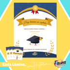 Álbum de Láminas de Grado Personalizado con 18 Fotos - Fauna Regalos que emocionan