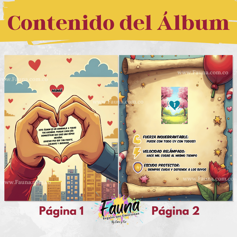 Álbum de Láminas para Mamá Personalizado con 18 Fotos
