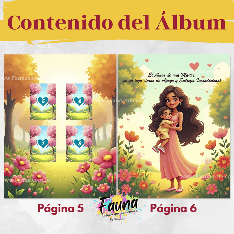Álbum de Láminas para Mamá Personalizado con 18 Fotos