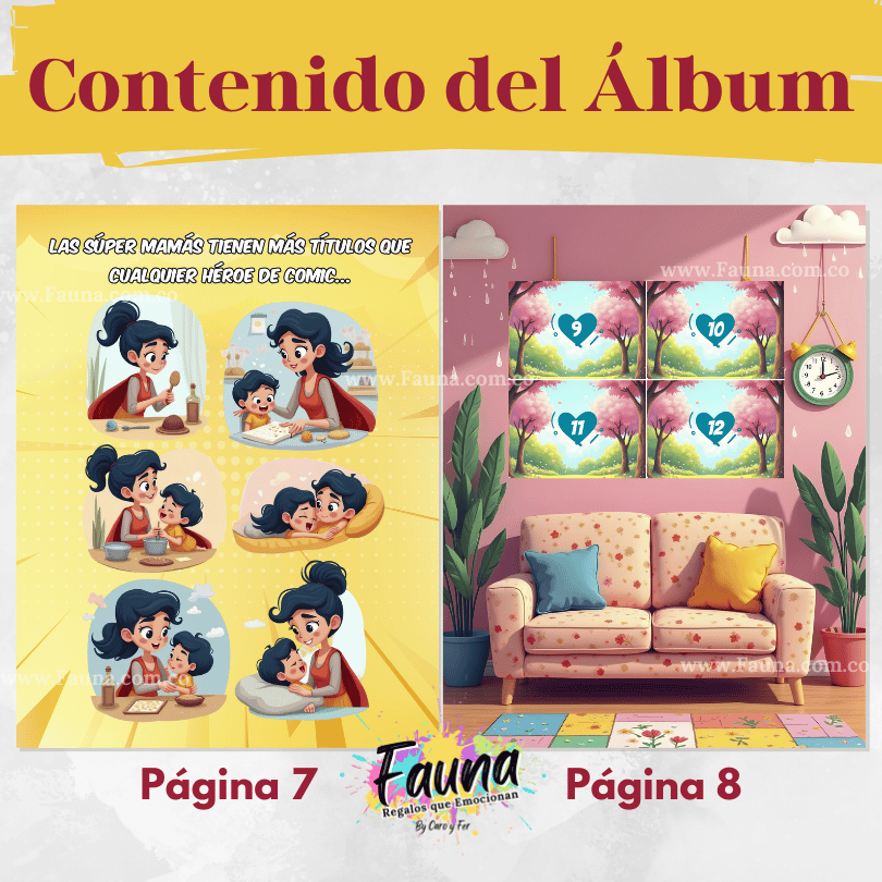 Álbum de Láminas para Mamá Personalizado con 18 Fotos