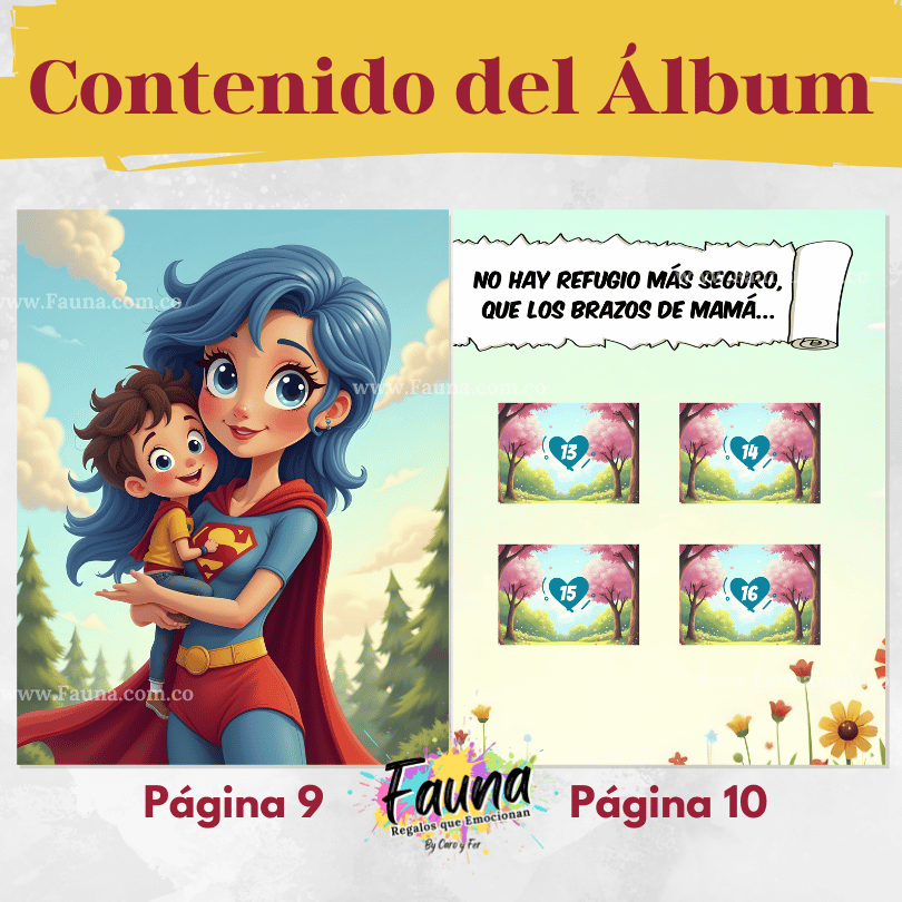 Álbum de Láminas para Mamá Personalizado con 18 Fotos