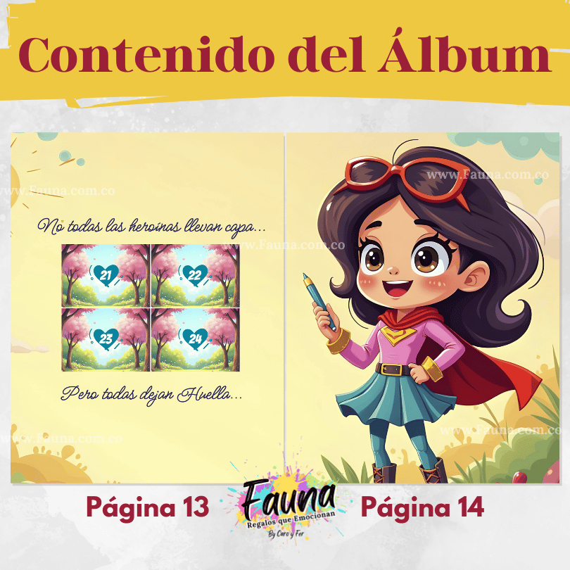 Álbum de Láminas para Mamá Personalizado con 18 Fotos