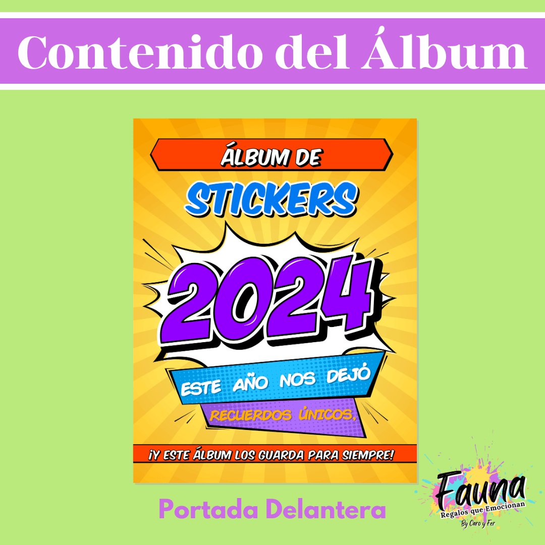 Álbum de Láminas Nuestro 2024 Personalizado con 18 Fotos - Fauna Regalos que emocionan