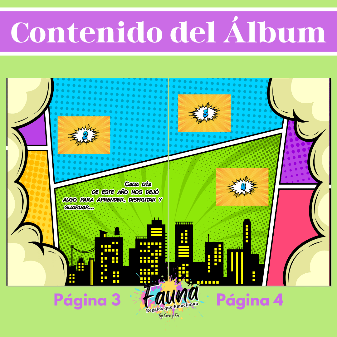Álbum de Láminas Nuestro 2024 Personalizado con 18 Fotos - Fauna Regalos que emocionan