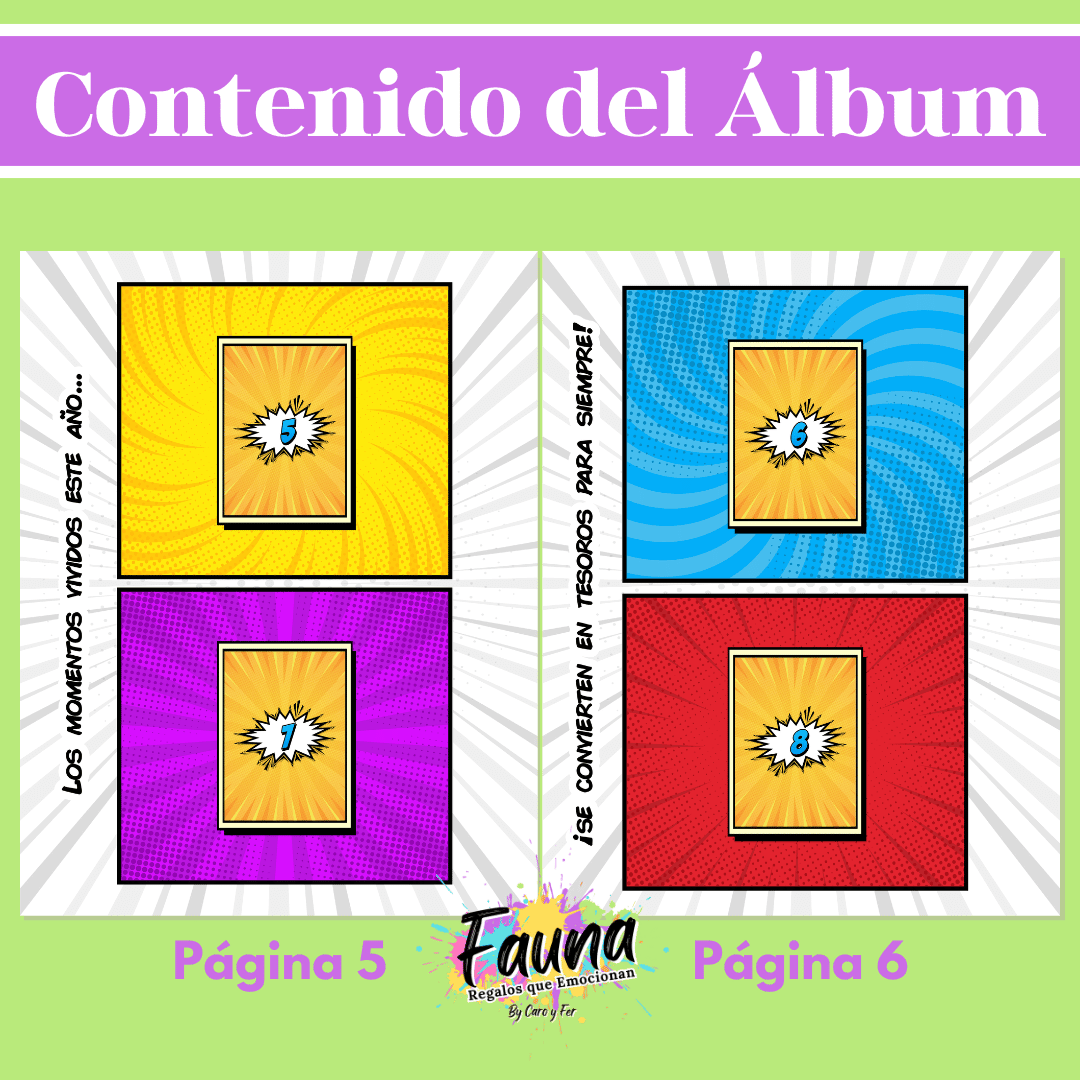 Álbum de Láminas Nuestro 2024 Personalizado con 18 Fotos - Fauna Regalos que emocionan