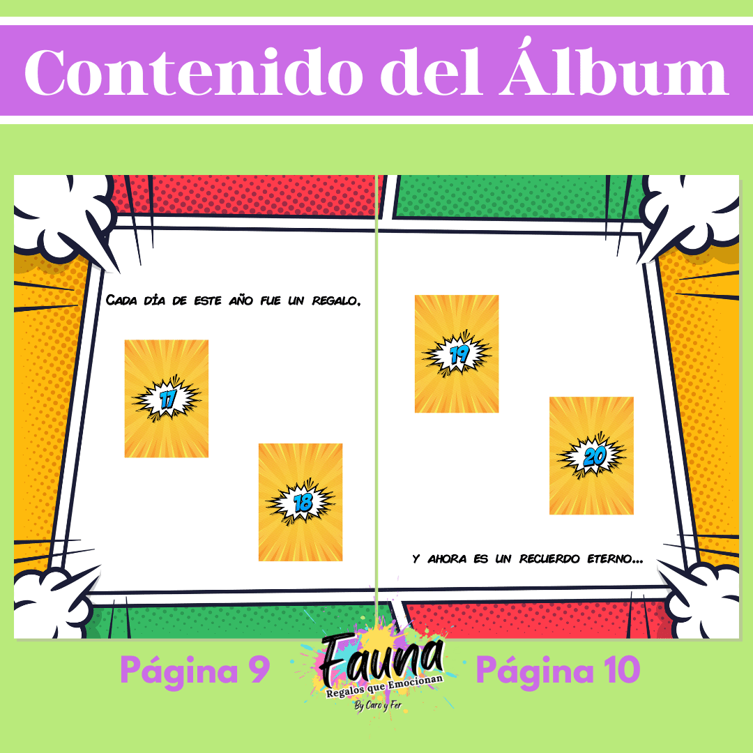 Álbum de Láminas Nuestro 2024 Personalizado con 18 Fotos - Fauna Regalos que emocionan