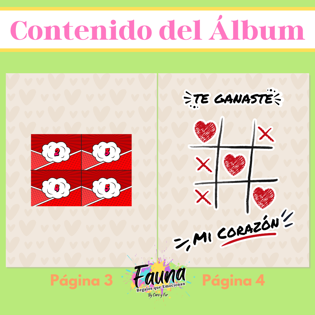 Álbum de Láminas Súper Novios Personalizado con 18 Fotos - Fauna Regalos que emocionan